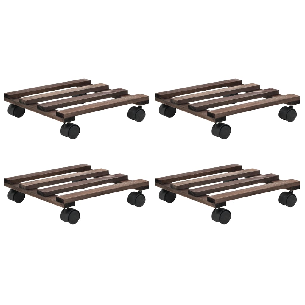 Vidaxx rodillos para plantas 4uds 25x25 cm madera de cedro