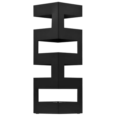 Vidaxl paraguas para paraguas de acero negro