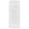 Soporte para paraguas de Vidaxl hojas de acero blanco