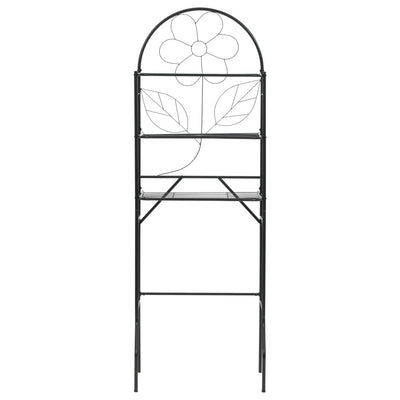 Vidaxl Rack da bagno 60x33x174 cm nero