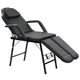 Vidaxl Sedia per trattamento facciale portatile 185x78x76 cm in pelle artificiale nera