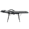 Vidaxl Sedia per trattamento facciale portatile 185x78x76 cm in pelle artificiale nera