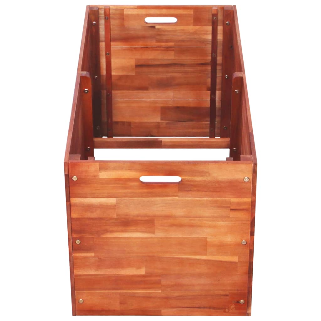Plantador Vidaxl elevado 100x50x50 cm acacia madera