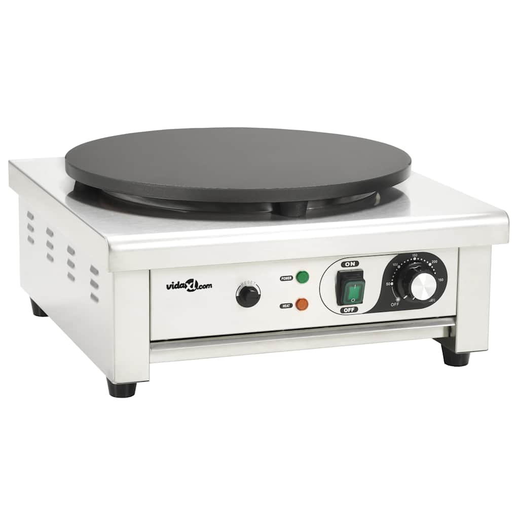 Vidaxl Crepemaker elettrico con vassoio a goccia 40 cm 3000 W
