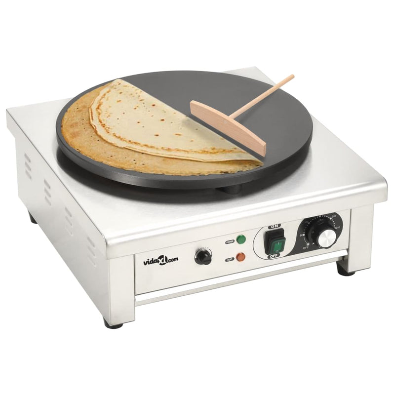 Vidaxl Crepemaker elettrico con vassoio a goccia 40 cm 3000 W