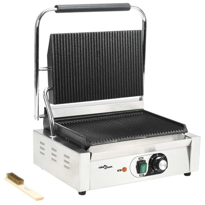 Vidaxl Panini Grill scanalato 2200 W 43x30.5x20 cm