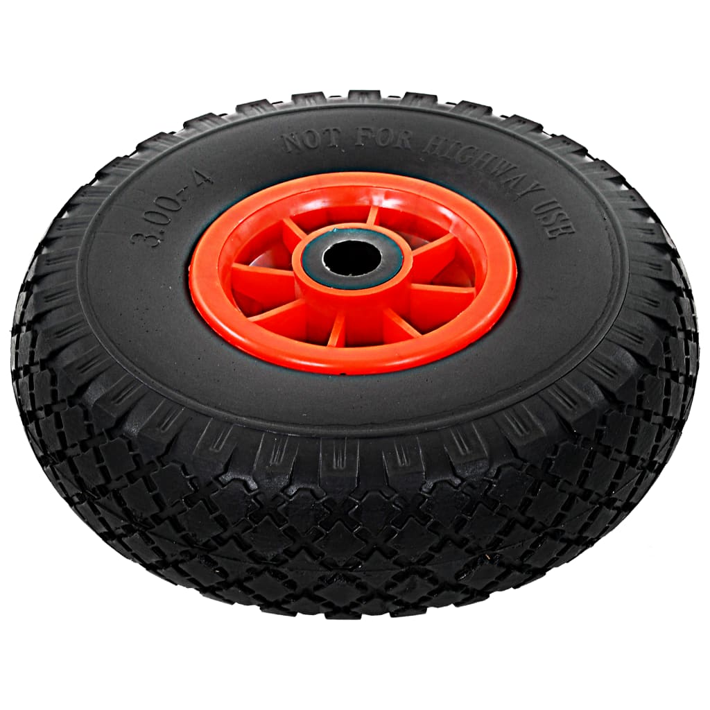 Vidaxl Hand Truck Wheels 3.00-4 (260x85) Solid PU 4 PCS