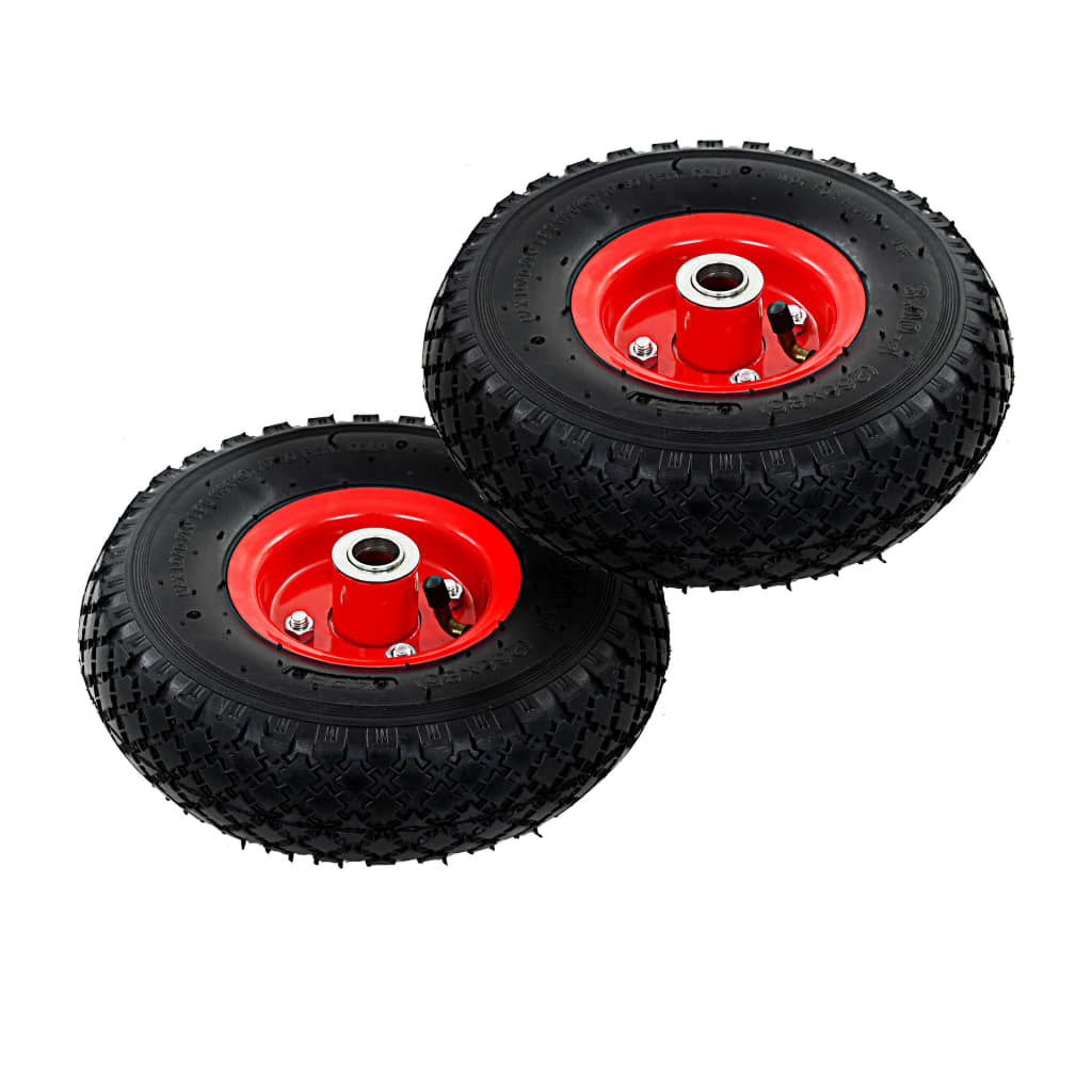 Vidaxl Hand Truck Wheels 2 PCS 3.00-4 (245x82) Caucho