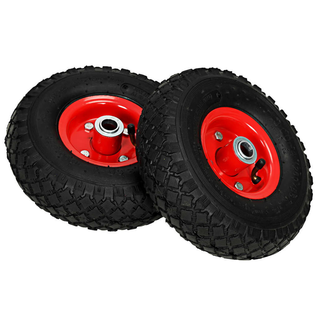 Vidaxl Hand Truck Wheels 2 PCS 3.00-4 (245x82) Caucho
