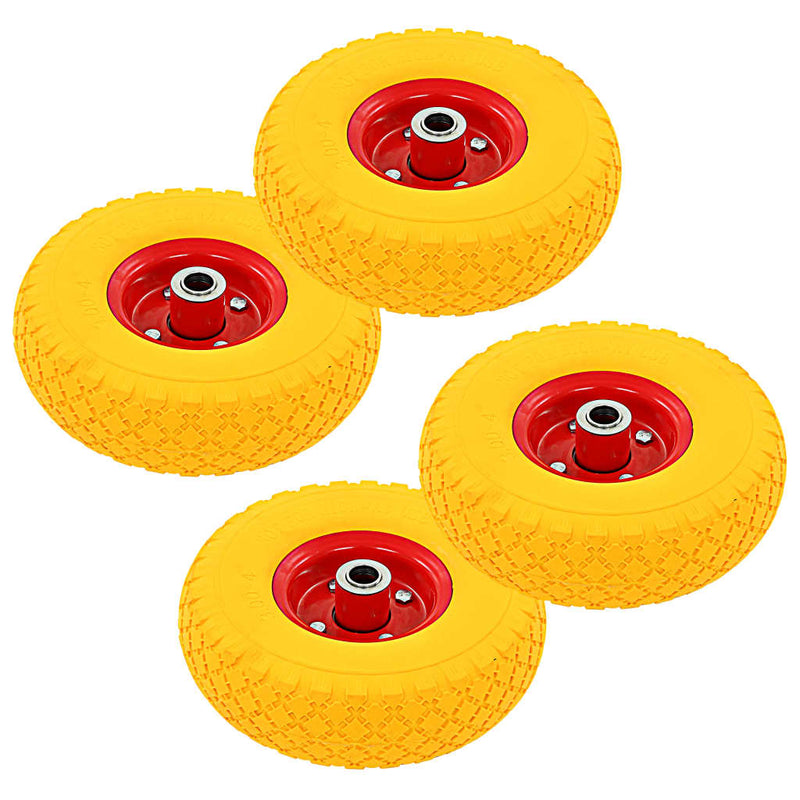 Vidaxl Hand Truck Wheels 4 PCS 3.00-4 (245x82) PU sólido