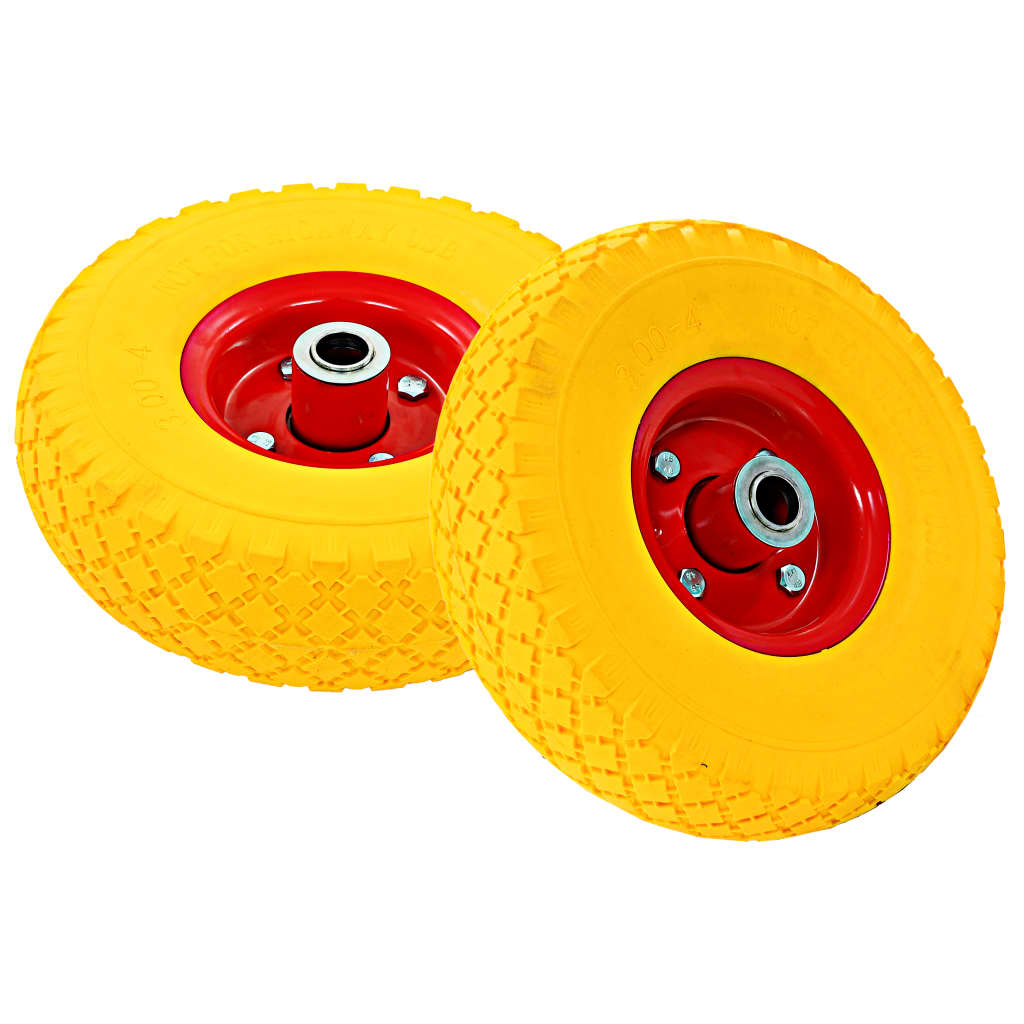 Vidaxl Hand Truck Wheels 4 PCS 3.00-4 (245x82) PU sólido