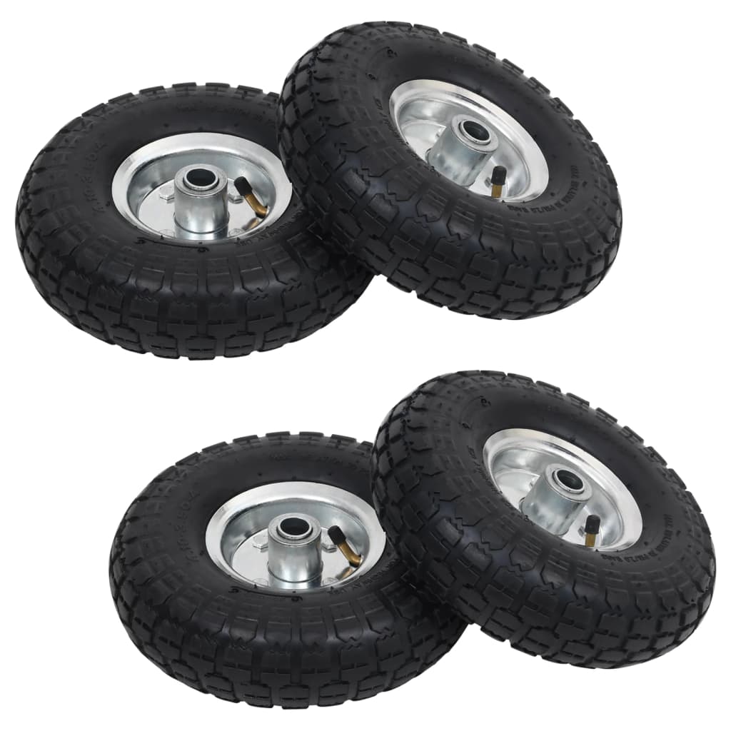 Ruote per camion a mano Vidaxl 4.10 3.50-4 (260x83) di gomma 4 pezzi