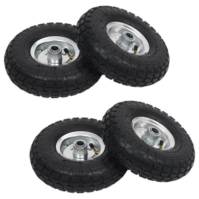 Ruote per camion a mano Vidaxl 4.10 3.50-4 (260x83) di gomma 4 pezzi