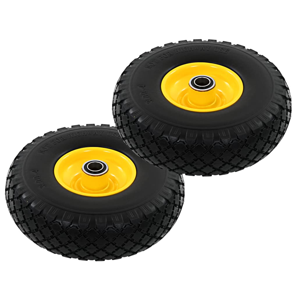 Vidaxl Hand Truck Wheels 3.00-4 (260x85) Solid PU 2 PCS