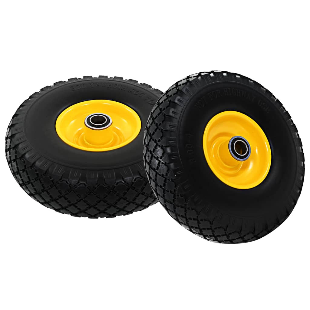 Vidaxl Hand Truck Wheels 3.00-4 (260x85) Solid PU 2 PCS