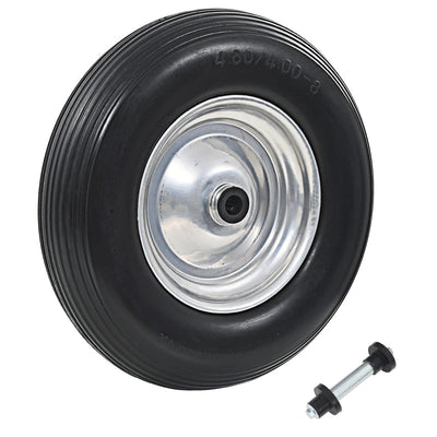 Vidaxl Wheelbarwarw Wheel con asse 4,00-8 390 mm Solido PU