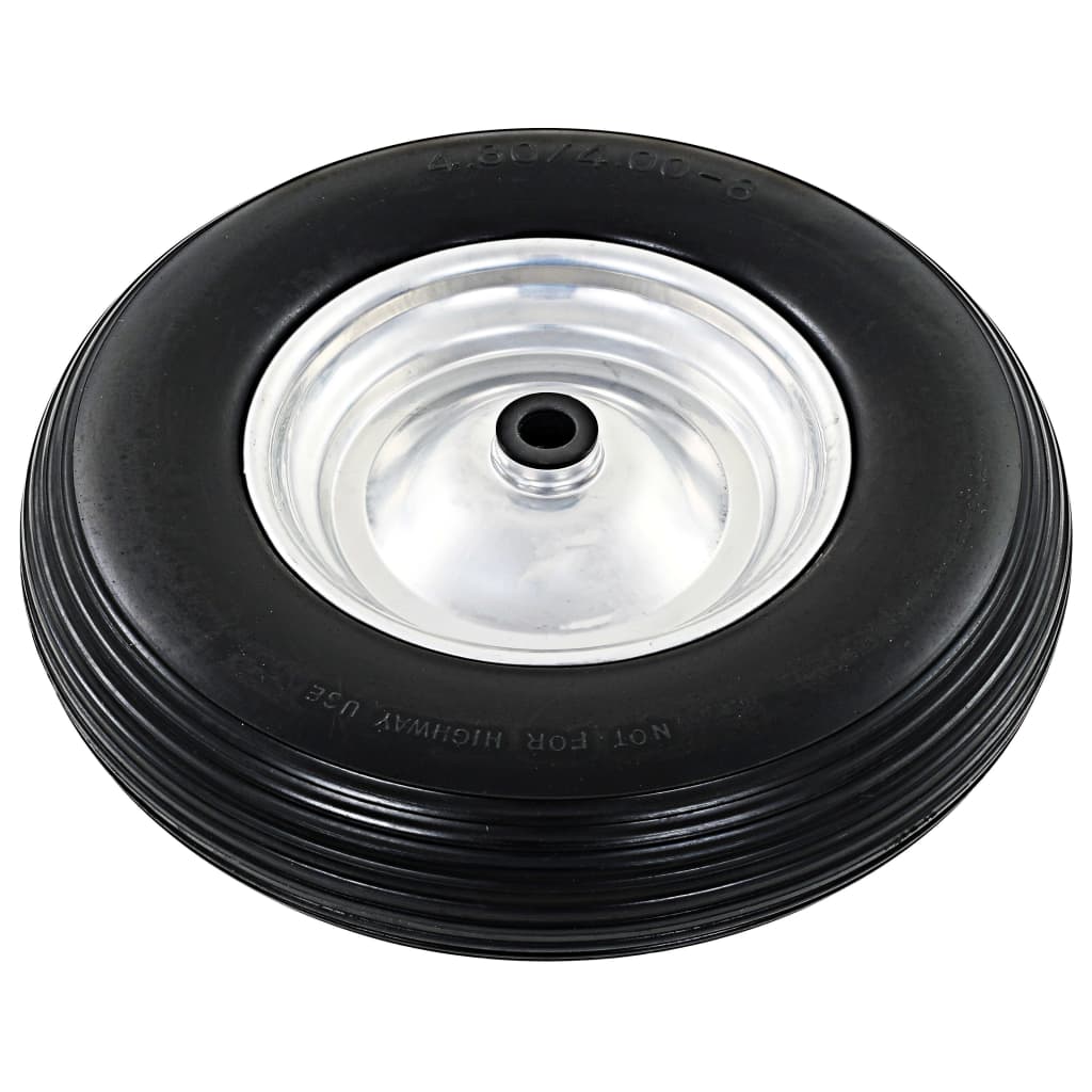 Vidaxl Wheelbarwarw Wheel con asse 4,00-8 390 mm Solido PU