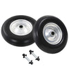 Vidaxl kruiwagenwielen met assen 4,00-8 390 mm massief pu 2 st