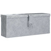 Vidaxl Box 48.5x14x20 cm de color plateado