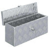 Box in alluminio Vidaxl 48.5x14x20 cm di colore argento