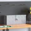 Vidaxl Box 48.5x14x20 cm de color plateado