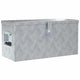 Box in alluminio Vidaxl 61.5x26.5x30 cm di colore argento