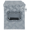 Box in alluminio Vidaxl 61.5x26.5x30 cm di colore argento