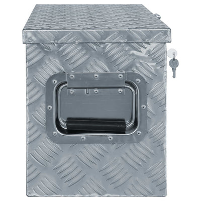 Box in alluminio Vidaxl 61.5x26.5x30 cm di colore argento