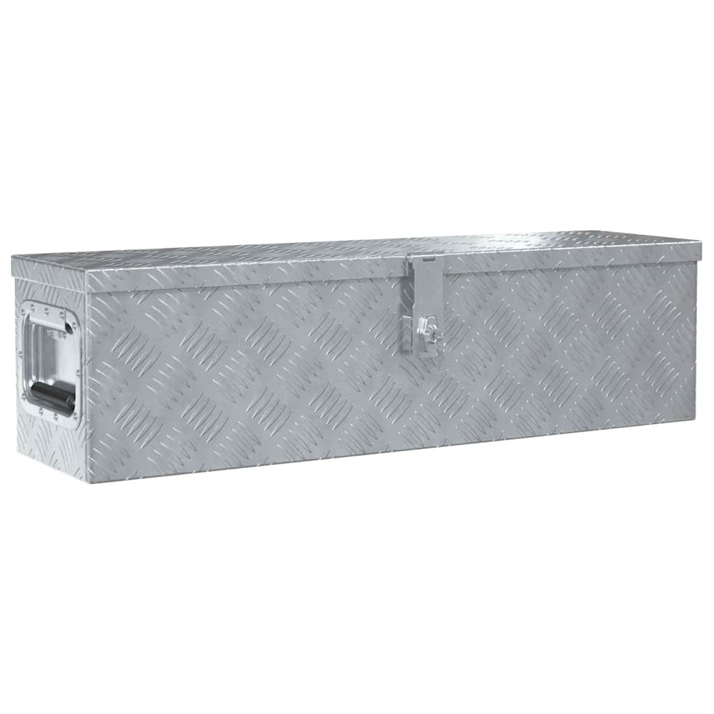 Vidaxl Box de aluminio 80.5x22x22 cm de color plateado