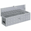 Vidaxl Box de aluminio 80.5x22x22 cm de color plateado