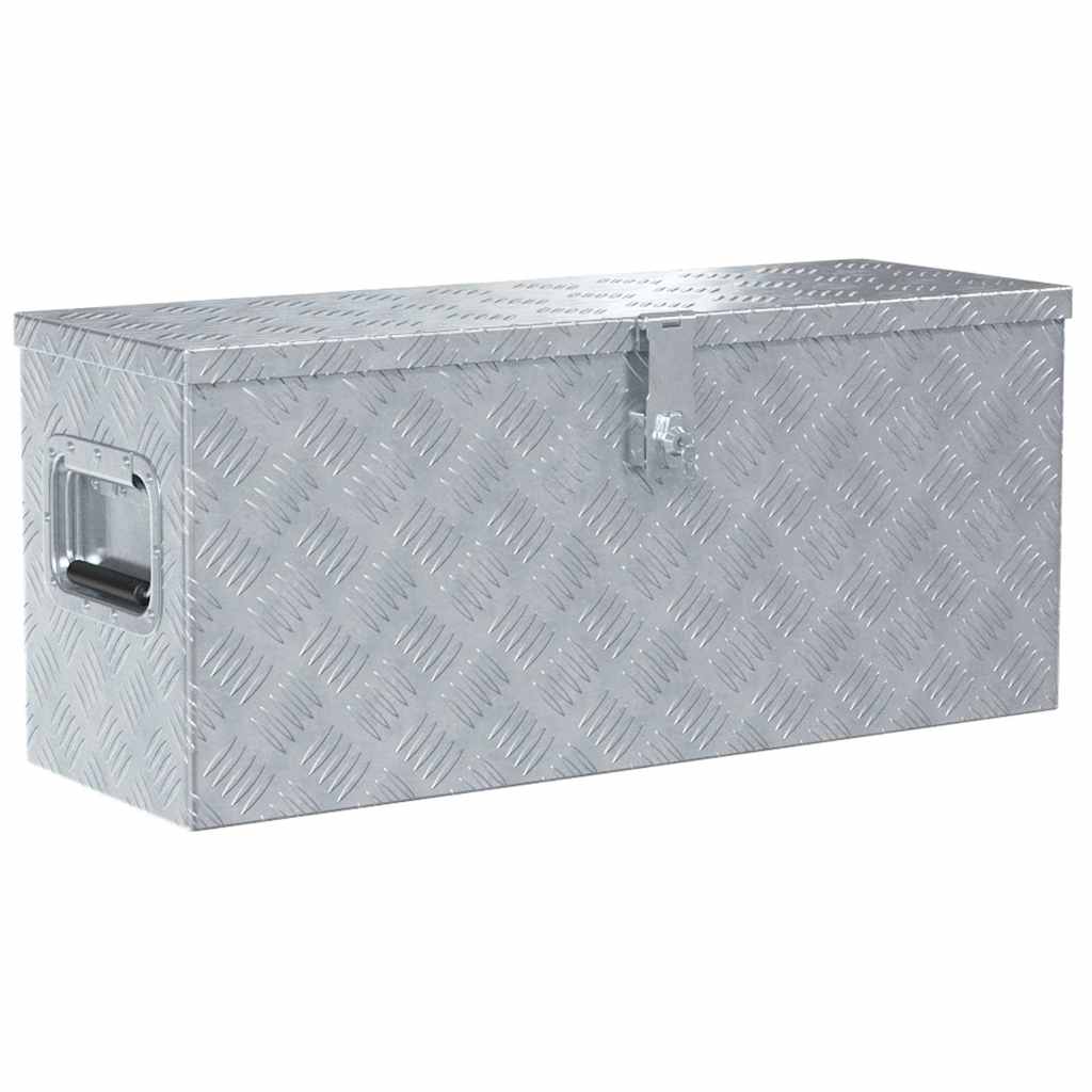 Vidaxl Box 76.5x26.5x33 cm de color plateado
