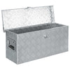 Vidaxl Box 76.5x26.5x33 cm de color plateado