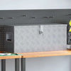 Vidaxl Box 76.5x26.5x33 cm de color plateado