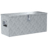 Vidaxl Box de aluminio 80x30x35 cm de color plateado