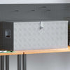 Vidaxl Box de almacenamiento 90.5x35x40 cm de aluminio de color plateado