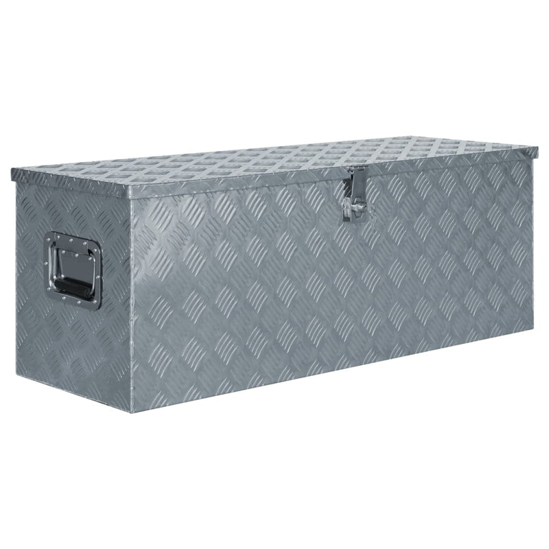 Vidaxl Box in alluminio 110.5x38.5x40 cm di colore argento