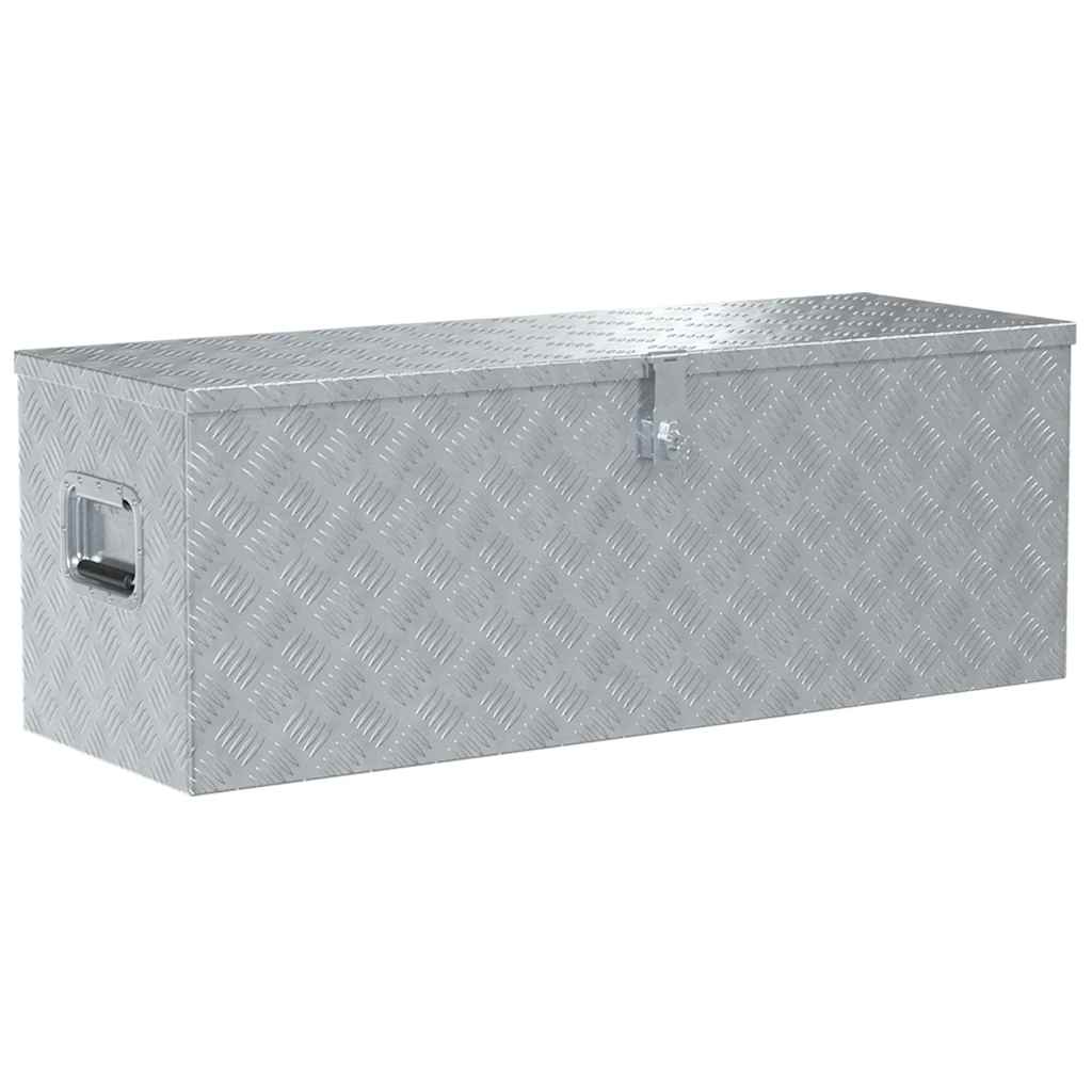 Vidaxl Box in alluminio 110.5x38.5x40 cm di colore argento
