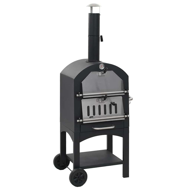 Vidaxl Pizza Forno su carbone con pietra per pizza in terracotta