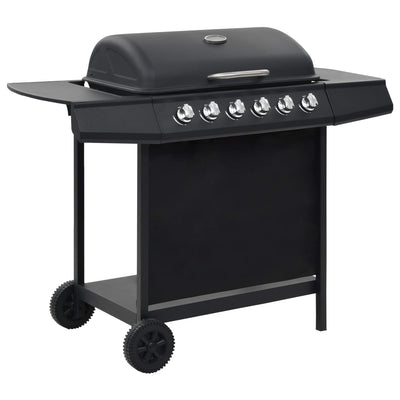 Barbecue a gas Vidaxl con 6 zone di cottura in acciaio nero