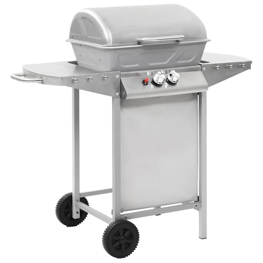 Vidaxl Gasbarbecue e Grill con 2 zone di cottura in acciaio inossidabile