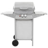 Vidaxl Gasbarbecue y parrilla con 2 zonas de cocción Silver de acero inoxidable