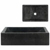 Vidaxl fregadero 45x30x12 cm de mármol alto brillo negro