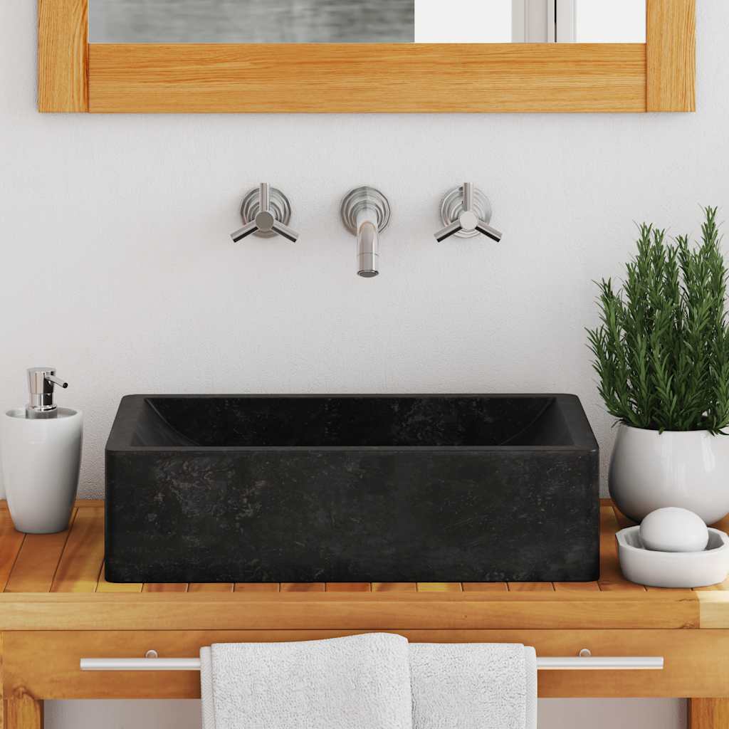 Vidaxl Sink 45x30x12 cm Black in marmo alto