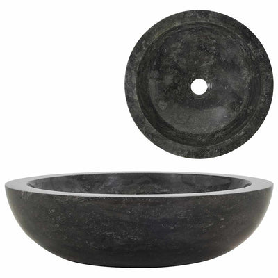 Vidaxl fregadero 40x12 cm de mármol negro