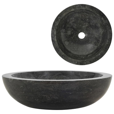 Vidaxl fregadero 40x12 cm de mármol negro