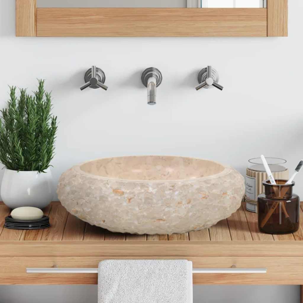 Lavabo Vidaxx 40x12 cm marmo crema