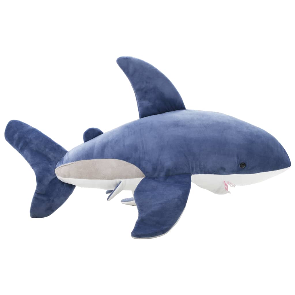 VidaXL peluche squalo bianco peluche blu e bianco