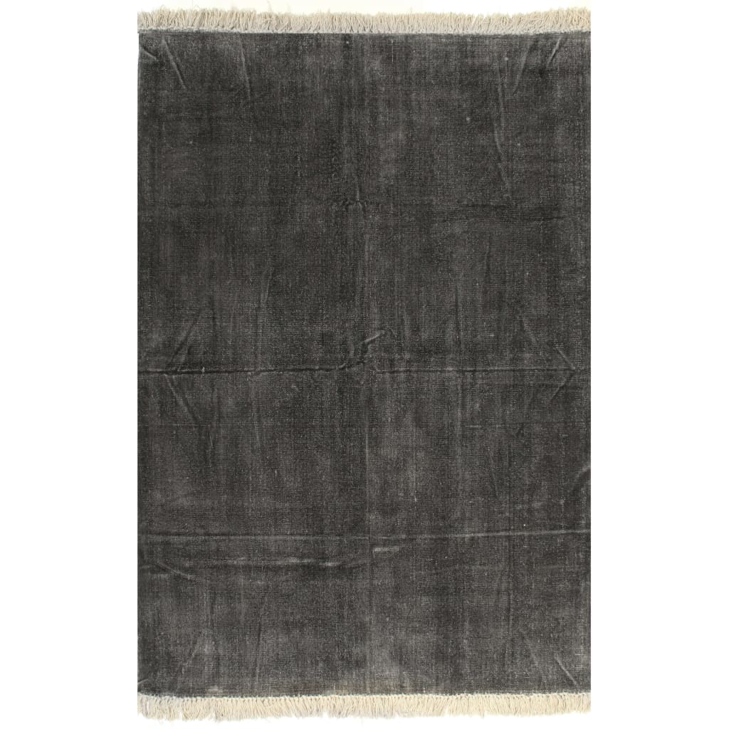 Vidaxl Kelim Rug 120x180 cm Antracite di cotone
