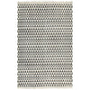 Alfombra Vidaxl Kelim con patrón de 120x180 cm de algodón blanco y negro