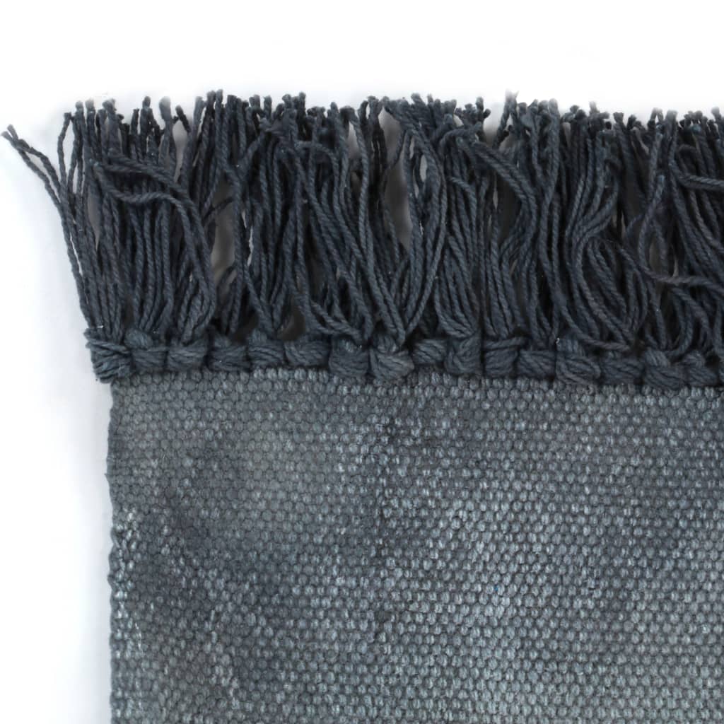 Vidaxl Kelim tappeto con motivo 120x180 cm di cotone grigio